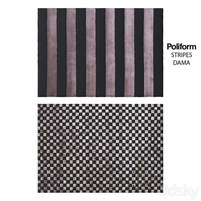 POLIFORM CARPETS DAMA STRIPES 3D Model