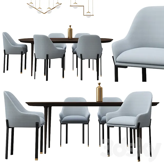 Poliform chair and stool 3DModel