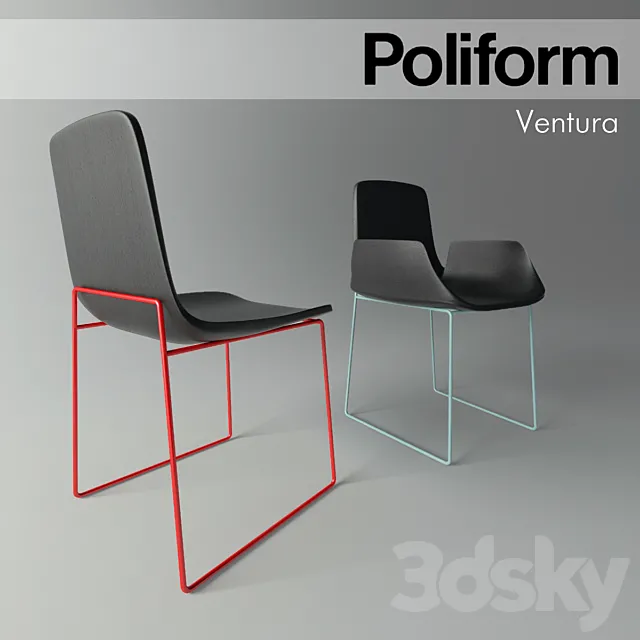 Poliform chair ventura 3DModel