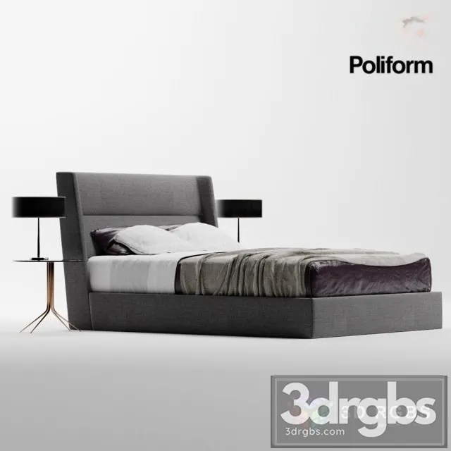 Poliform Chloe Bed 3D Model Free