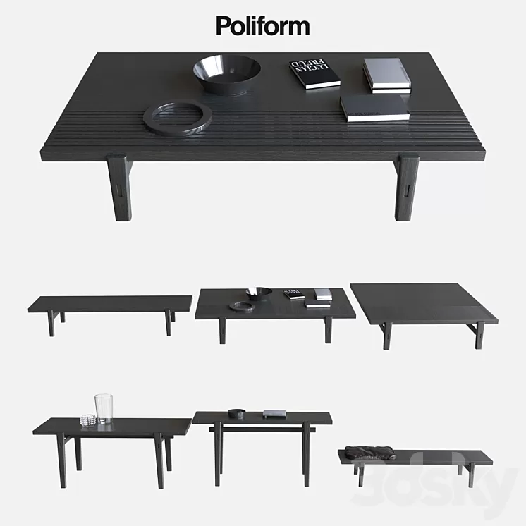POLIFORM COFFEE TABLES HOME HOTEL 3D Model