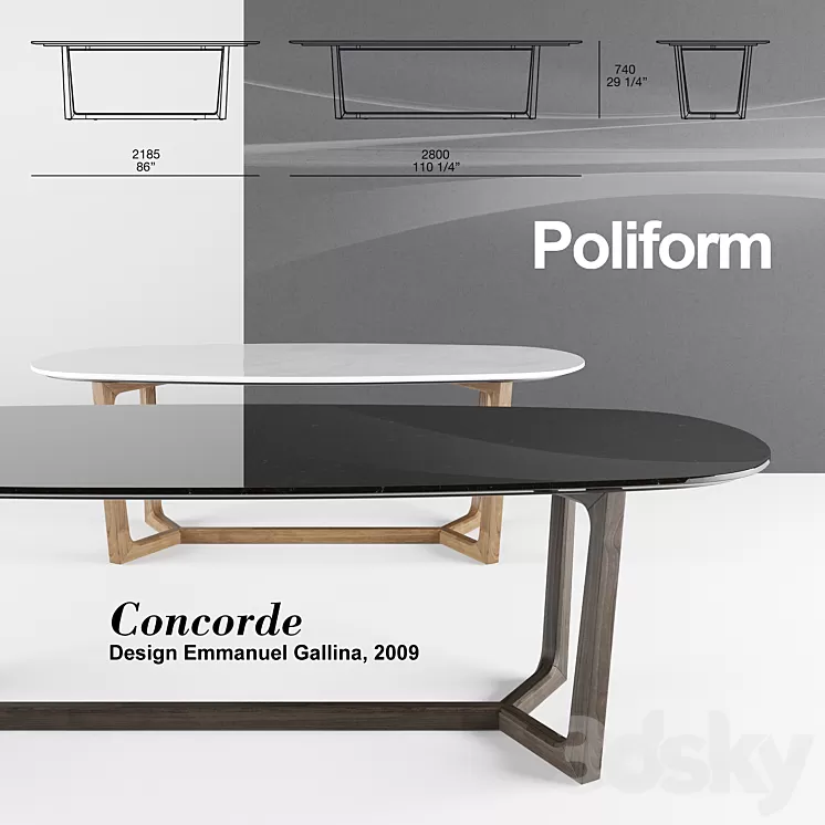 Poliform Concorde set 2 3D Model