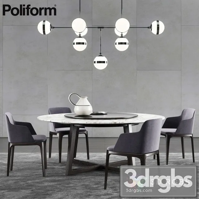 Poliform Concorde Table Grace Chair 2 Free Download