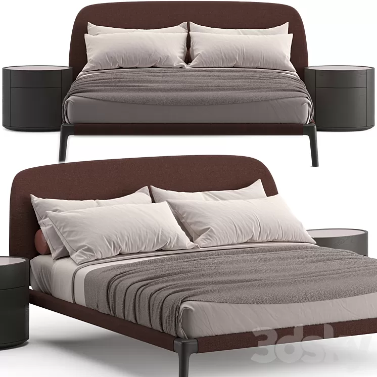 Poliform Curve Bed 3D Model Free