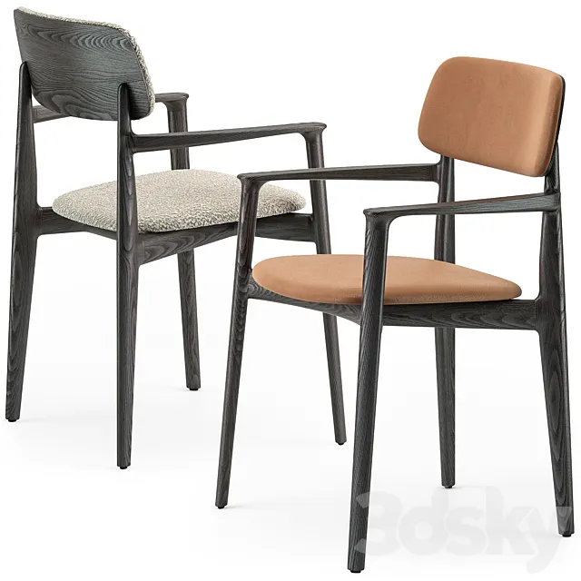 Poliform Curve dining armchair 3D Model