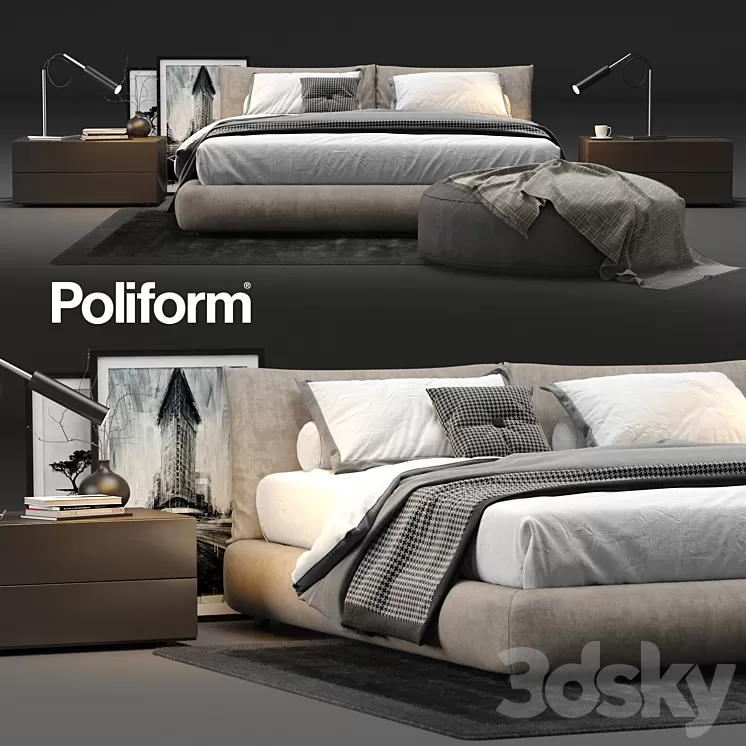 Poliform Dream Bed 2 3D Model