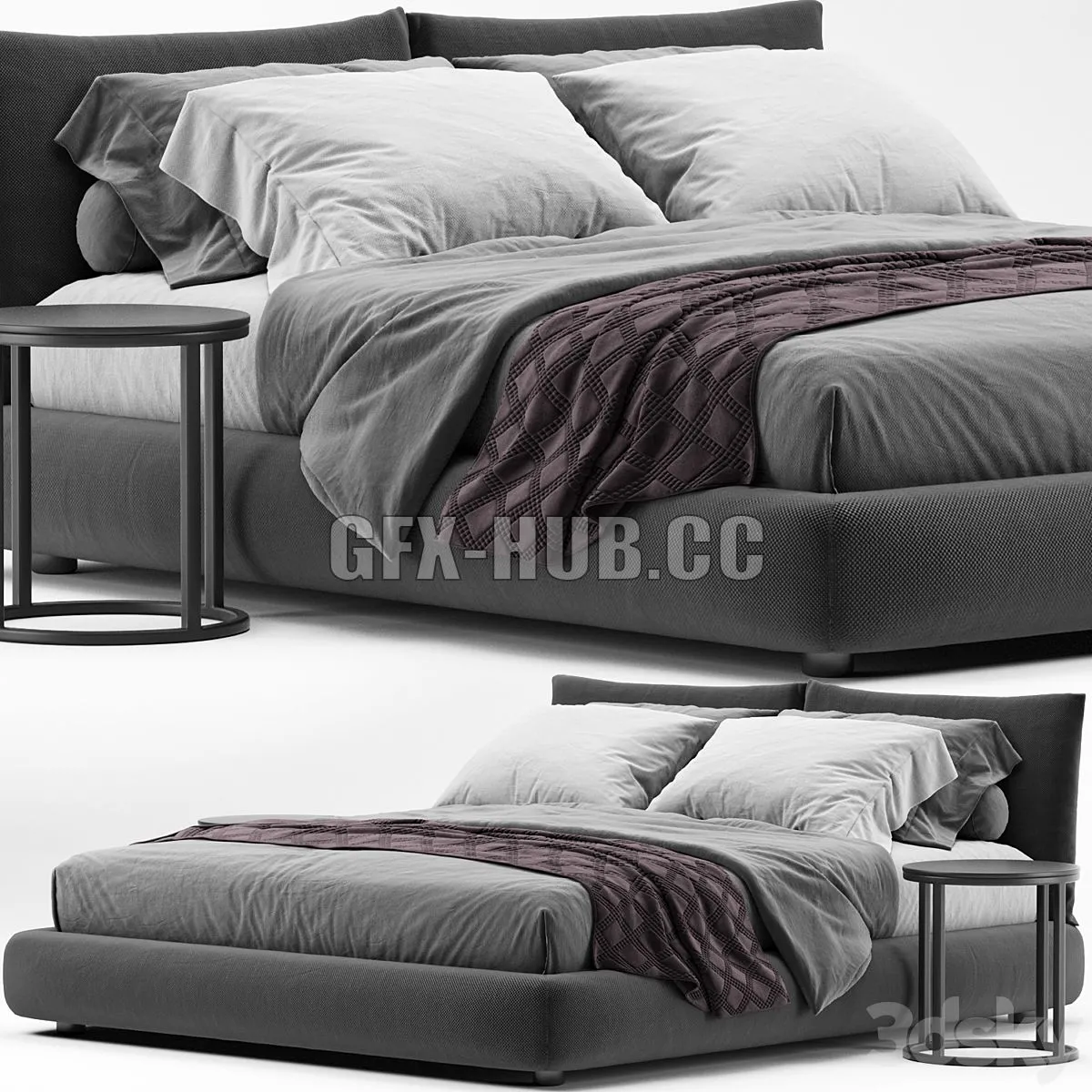 Poliform Dream Bed 3D Model