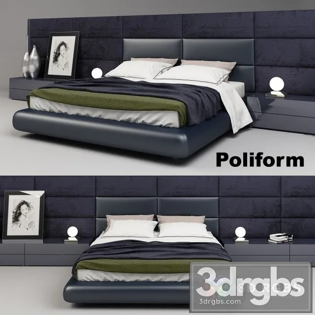 Poliform Dream Bed 3D Model Download