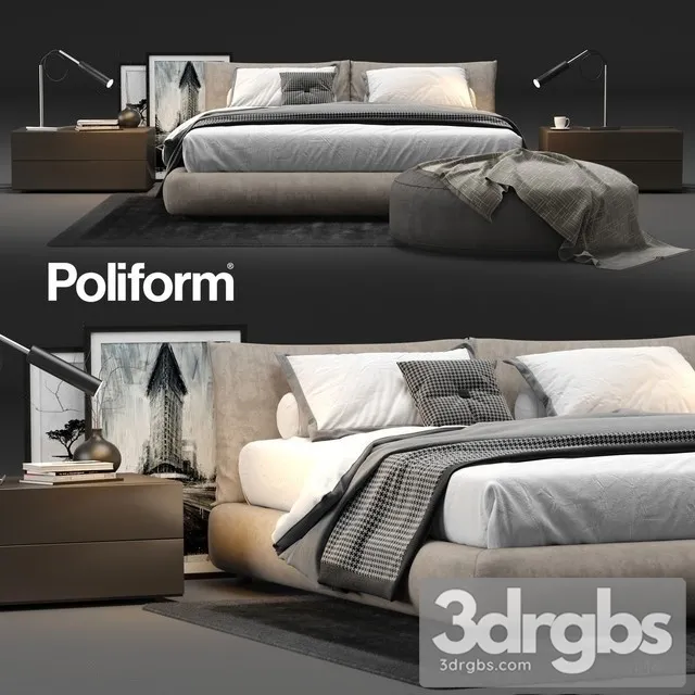 Poliform Dream Bed 3D Model Free