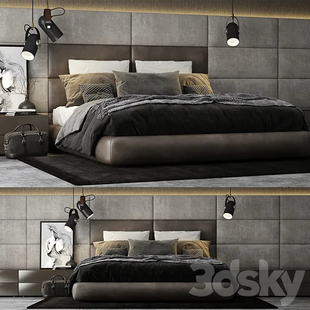 Poliform Dream Bed Headboard 3DModel