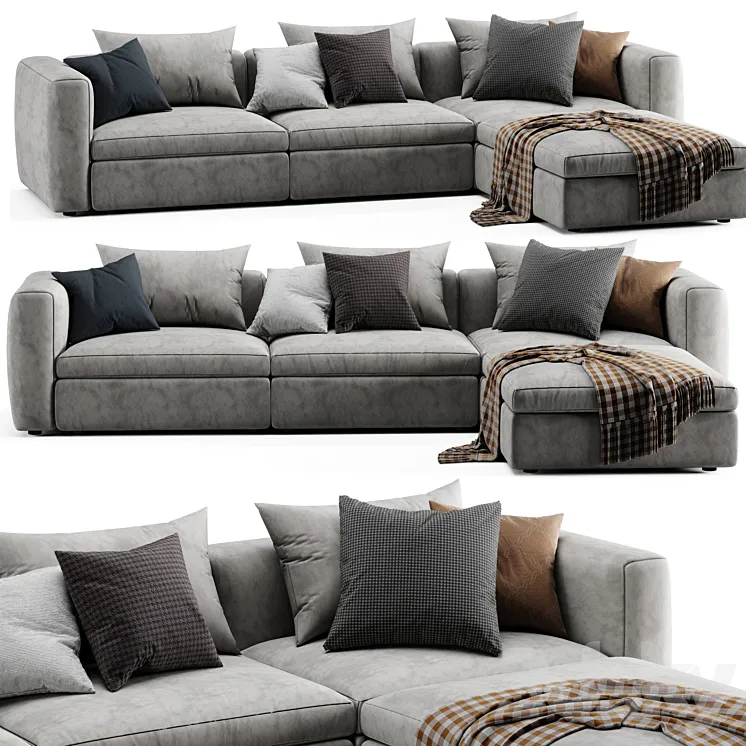 Poliform Dune Chaise Longue Sofa 3D Model Free