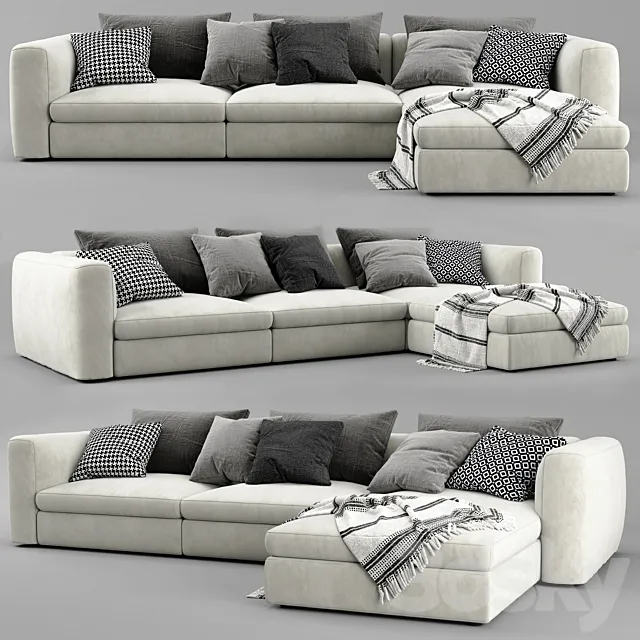 Poliform Dune Chaise Longue Sofa 3DModel
