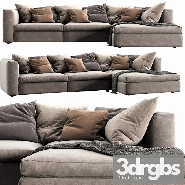 Poliform Dune Chaise Lounge 2 3D Model Free