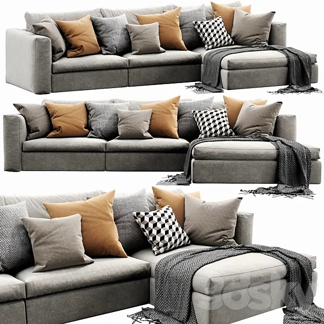 Poliform Dune Chaise Lounge 3D Model