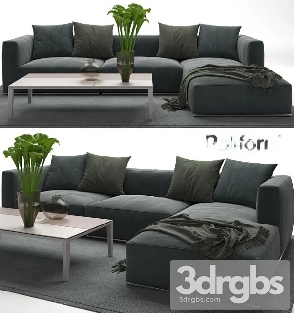 Poliform Fabric Moderm  Sofa 02 Free Download