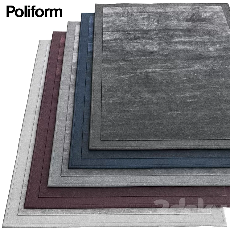 Poliform frame carpets 3D Model