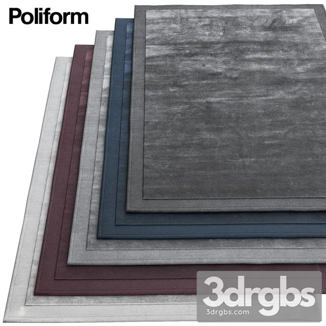 Poliform Framed Rugs Set 3D Model Free