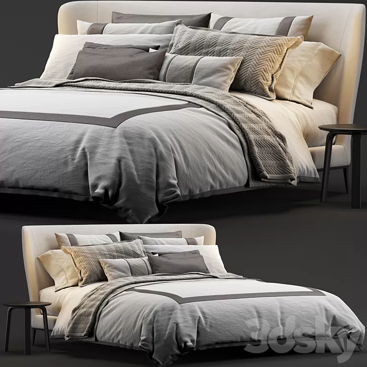 Poliform Gentleman Bed 3D Model