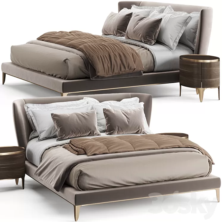 Poliform Gentleman Bed 3D Model