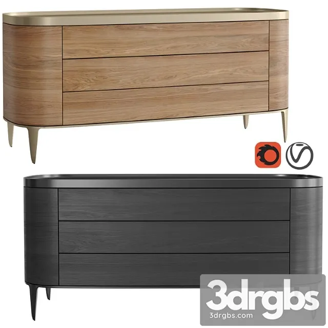 Poliform gentleman chest of drawers 2 3D Model Free