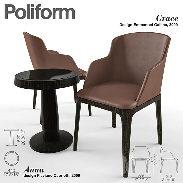 Poliform Grace & Anna 3D Model