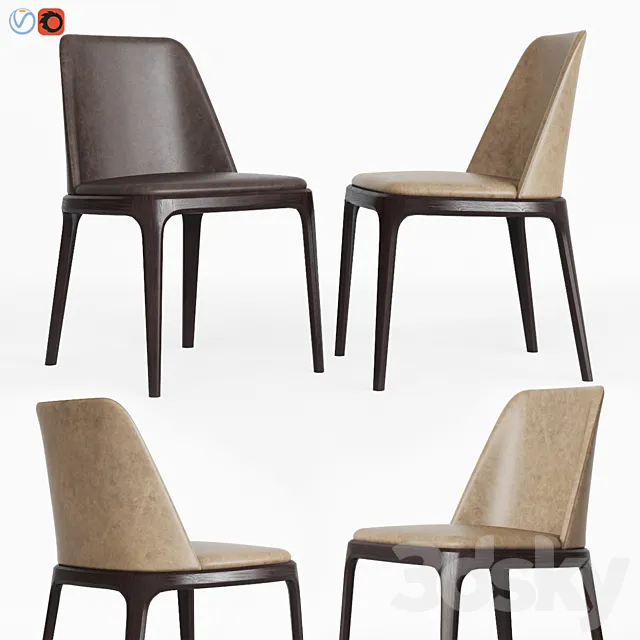 Poliform Grace Dining Chair 3D Model