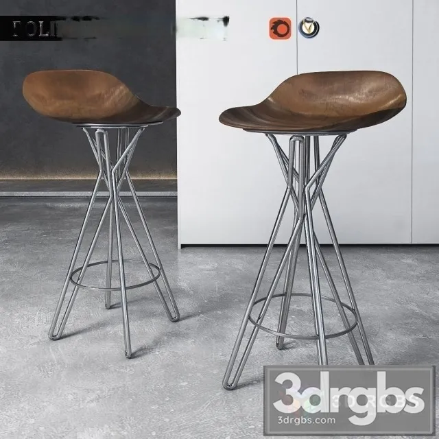 Poliform Harmony Bar Stool 3D Model Free