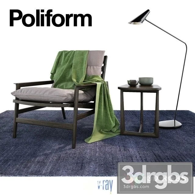 Poliform Ipanema Armchair 3D Model Free