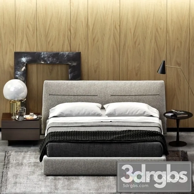 Poliform Jacqueline Bed 3D Model Free