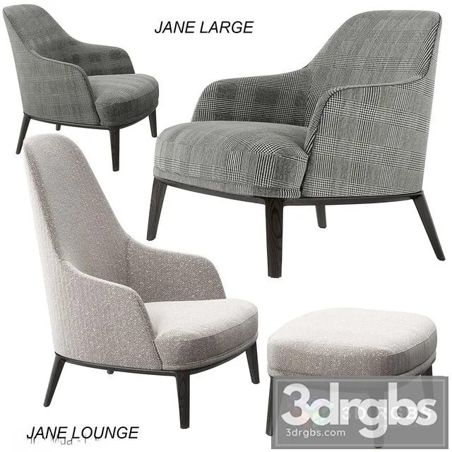 Poliform Jane Armchair 02 3D Model Free