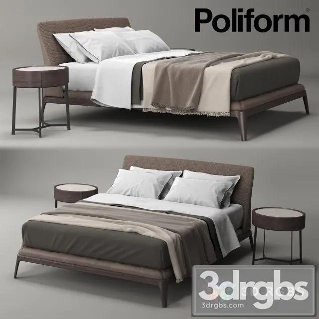 Poliform Kelly Bed 3D Model Free