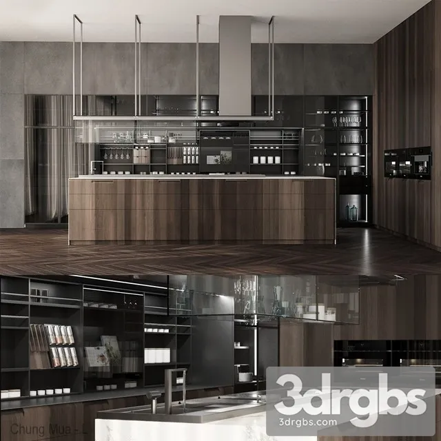 Poliform Kitchen Cabinet 2 3D Model Free