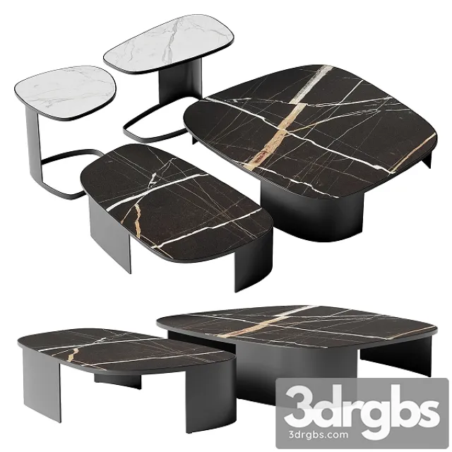 Poliform Koishi Coffee and Side Tables 3D Model Free