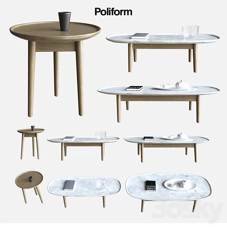 POLIFORM MAD COFFE TABLE 3D Model