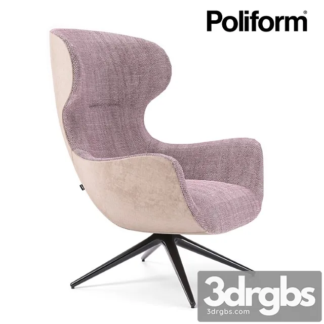 Poliform Mad Joker Armchair 1 3D Model Free