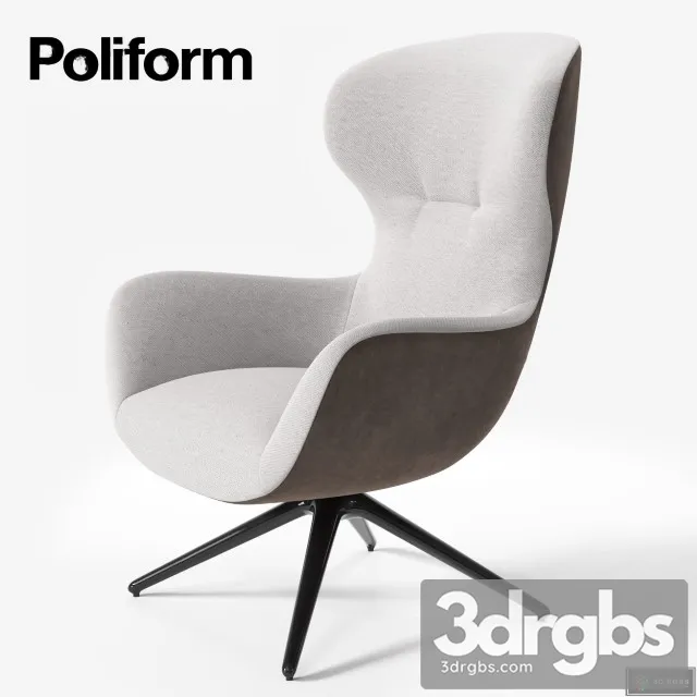 Poliform Mad Joker Armchair 3D Model Free