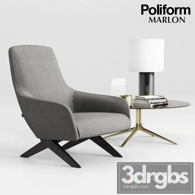 Poliform Marlon Armchair 02 3D Model Free