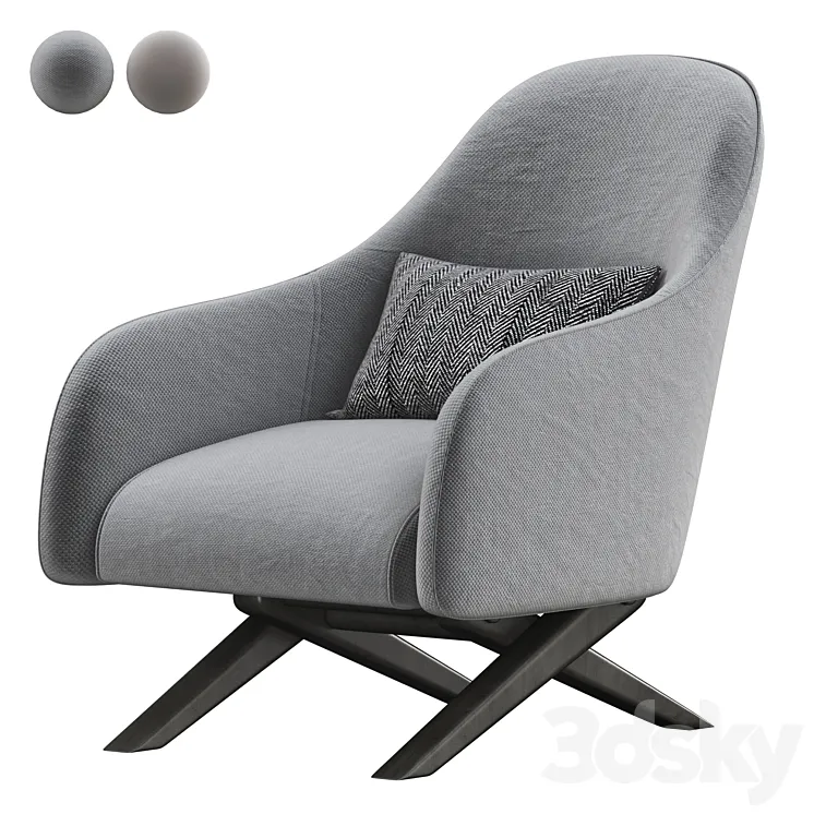 Poliform MARLON Armchair 3D Model Free