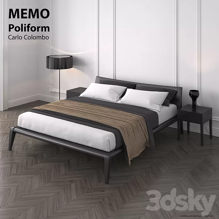 Poliform Memo bed 3D Model