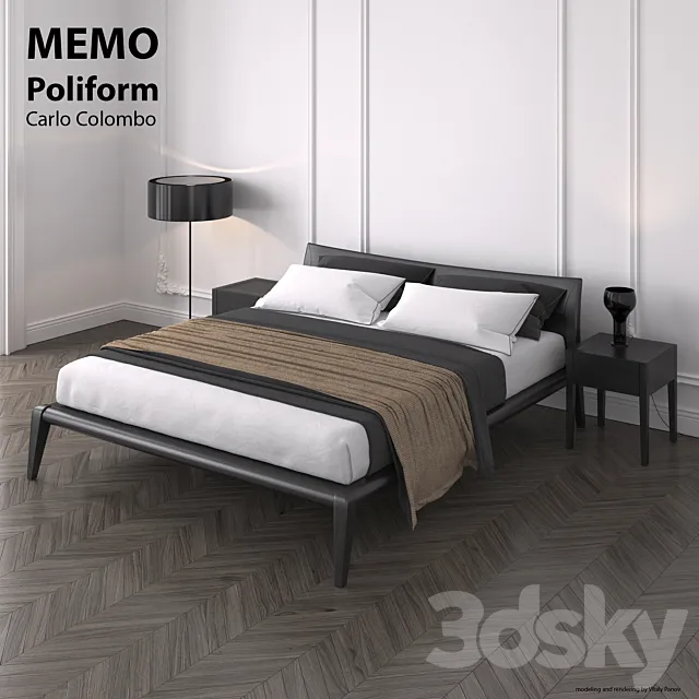 Poliform Memo bed 3DModel