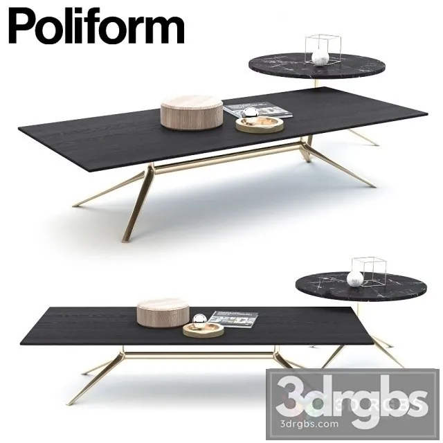 Poliform Mondrian Coffee Table 3D Model Free