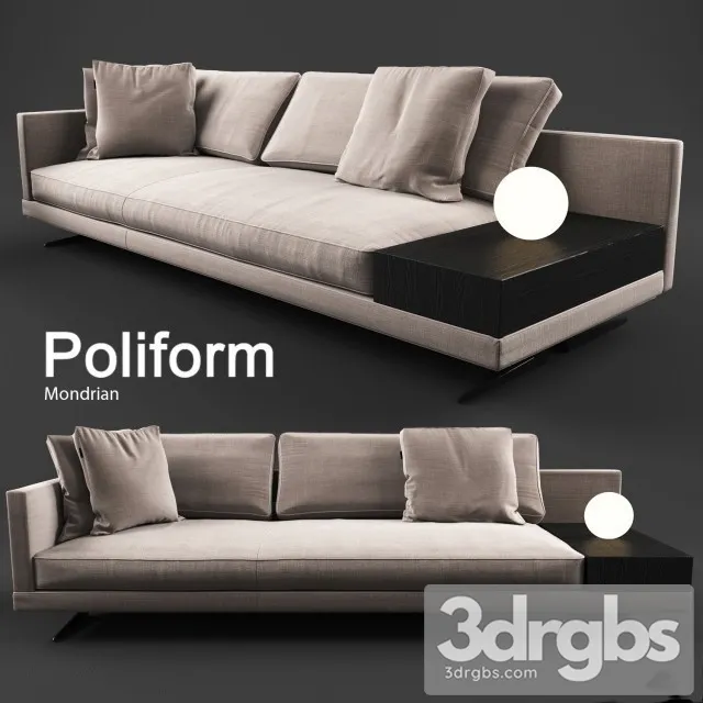 Poliform Mondrian Sofa 01 3D Model Free