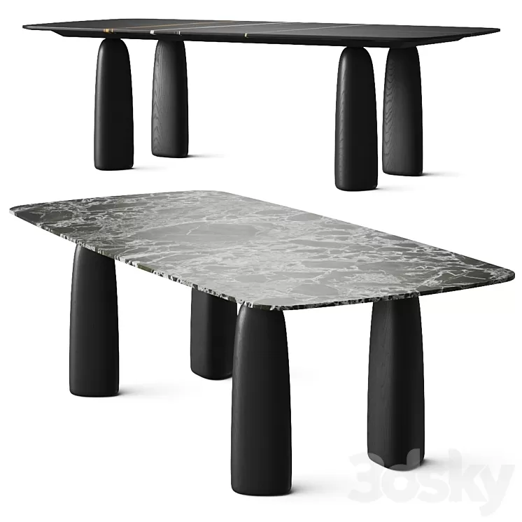 Poliform Monolith Dining Table 3D Model Free