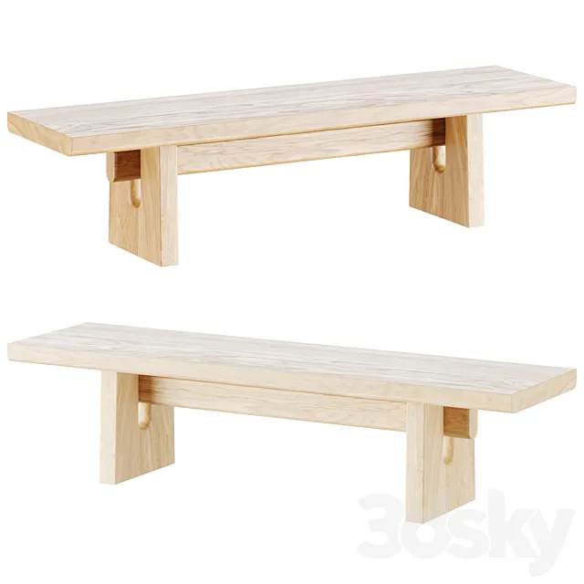 Poliform NARA | Bench 3D Model