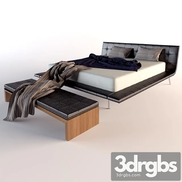 Poliform Onda Bed 2 3D Model Free