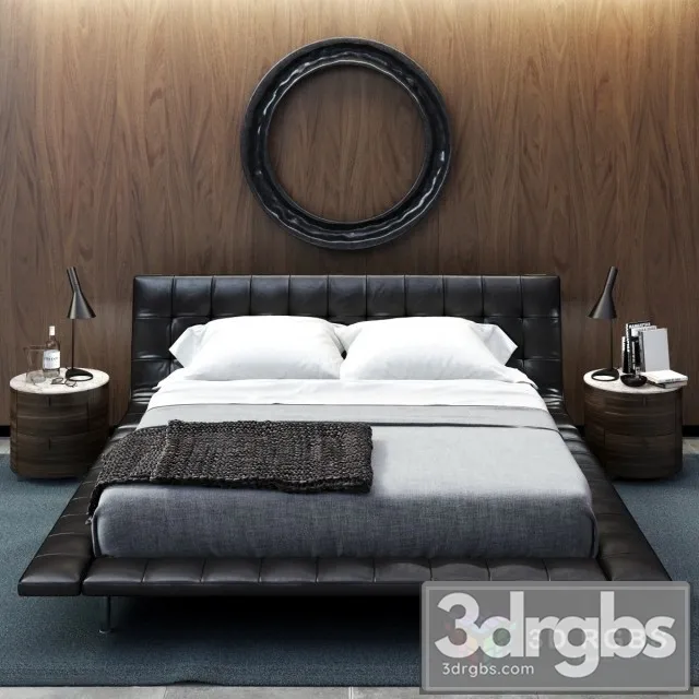 Poliform Onda Bed 3D Model Free