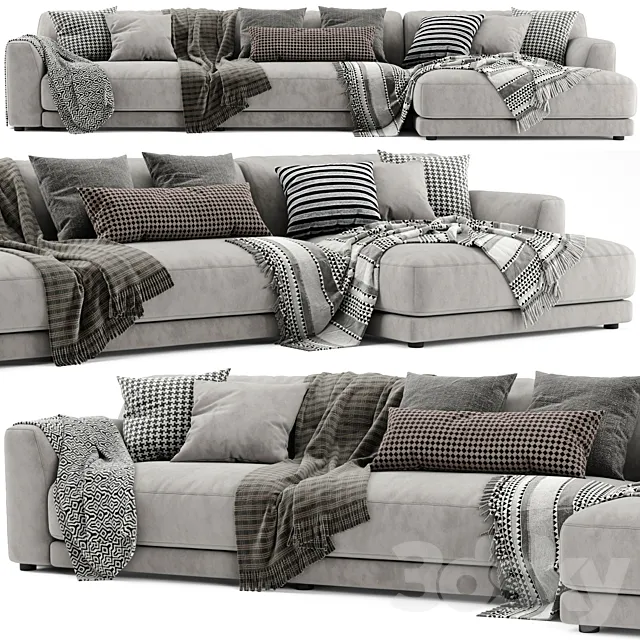 Poliform Paris Seoul Chaise Longue Sofa 3DModel