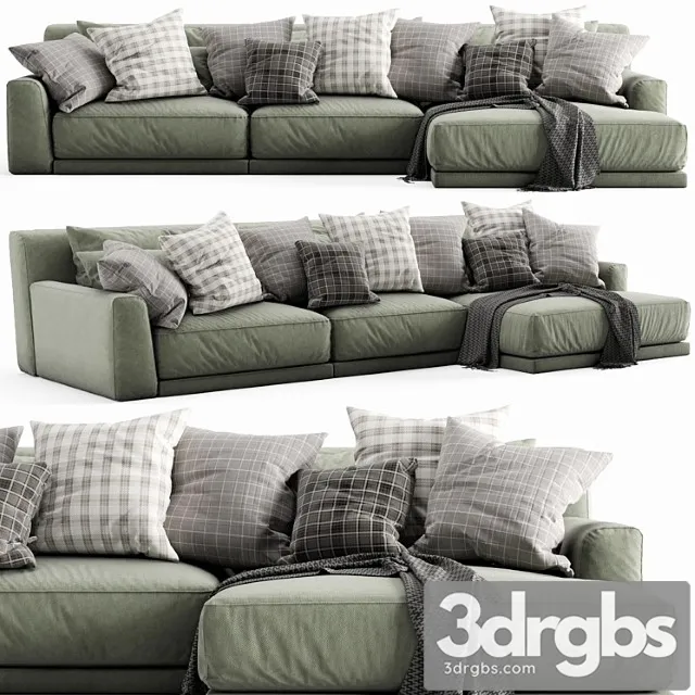 Poliform Paris Seoul Chaise Lounge 3D Model Free