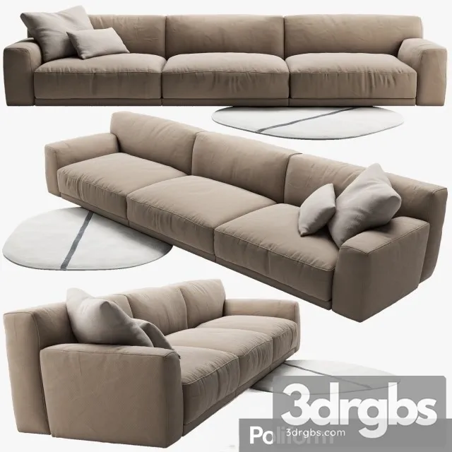 Poliform Paris Seoul Sofa 01 3D Model Free