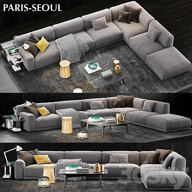 Poliform Paris Seoul Sofa 2 3DModel